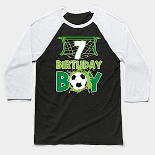 7th Birthday Boy Soccer Funny B-day Gift For Boys Kids Baseball T-Shirt